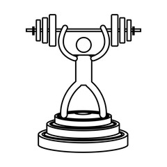 weight lifting fitness lifestyle vector illustration design