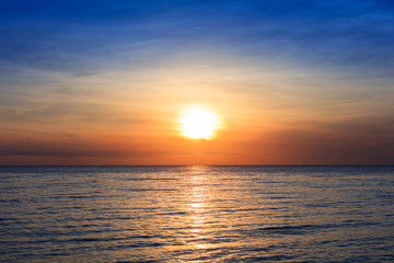 beautiful sunset over the sea