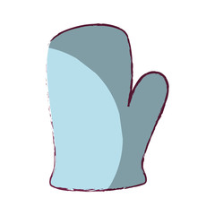 glove kitchen tool isolated icon vector illustration design
