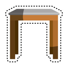 kitchen table wooden icon vector illustration design