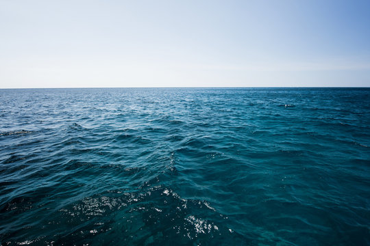 Fototapeta Blue, Dark and deep open sea, The vast sea and ocean
