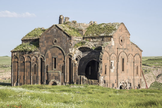Ani Ruins in Kars city of Turkey near the Turkish Armenian borde