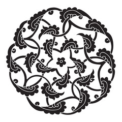 Iznik style pentagram design