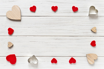 Valentinstag Karte mit einem Rahmen aus Herzen