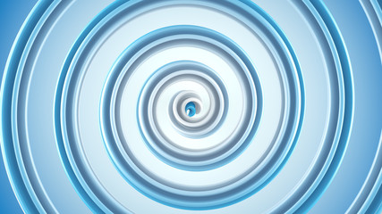 Blue spiral abstract 3D render