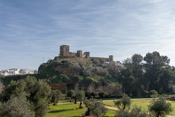 Fototapeta na wymiar Castillos de Andalucía, Alcazaba de Alcalá de Guadaíra en Sevilla