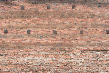 Brick Wall with Textural Detail at Top