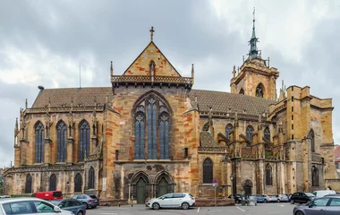 Deurstickers Monument St. Martin Kerk, Colmar, Frankrijk