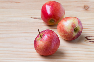 Ripe red apples.