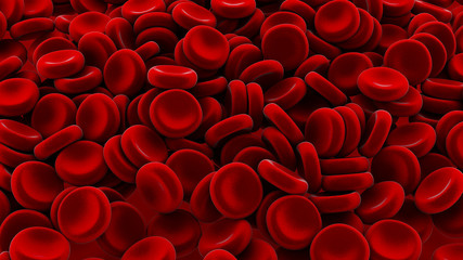 Red blood cells 3D render