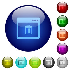 Application delete color glass buttons