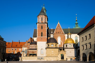 Obraz premium Famous landmark Wawel castle, Krakow Poland