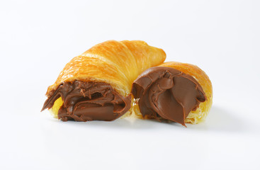 croissants with chocolate cream