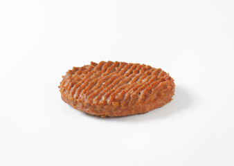 pan fried hamburger patty