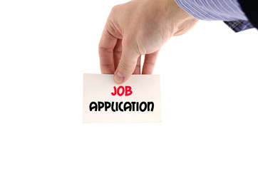 Job application text concept