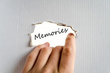 Memories text concept