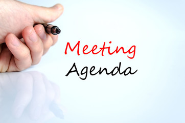 Meeting agenda text concept