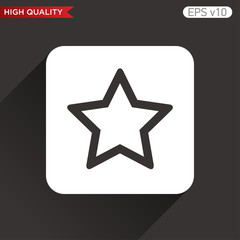 Colored icon or button of star symbol with background