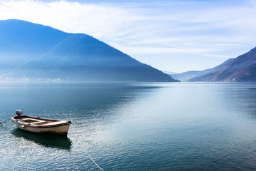 Fototapeta premium Small boat on the sea