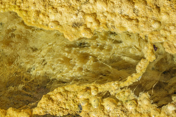 Colored fountain closeup with slime