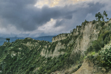 Fototapeta na wymiar Quilotoa Crater Mountain Latacunga Ecuador