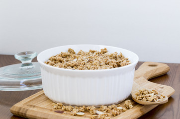 Home Made Granola  in the bolw.