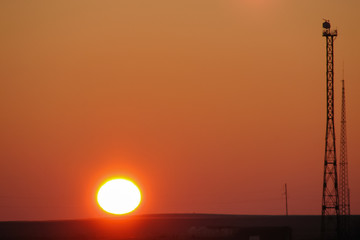 Sunset at Baikonur, Kazakhstan