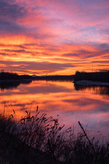 Tramonto sul fiume Po