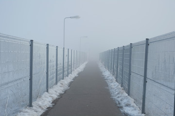 Obraz premium border checkpoint, the corridor transition