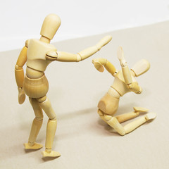 Wooden Doll in Action