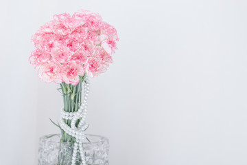 Pink Carnation Flowers.