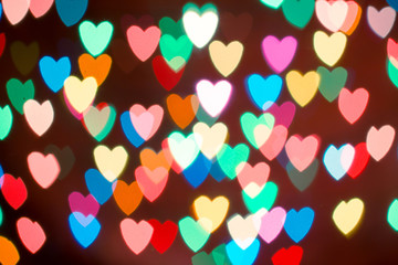 Naklejka na ściany i meble Heart bokeh background. Valentine's day background