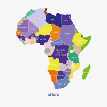 AFRICA MAP illustration vector