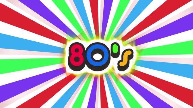 Old School 80s Vintage Motion Graphic Background