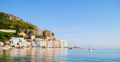 The beautiful hotels on the Montenegrin coast.
