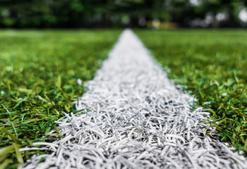 Lines on soccer football field