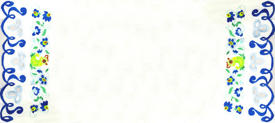 Ukrainian folk embroidery, handmade