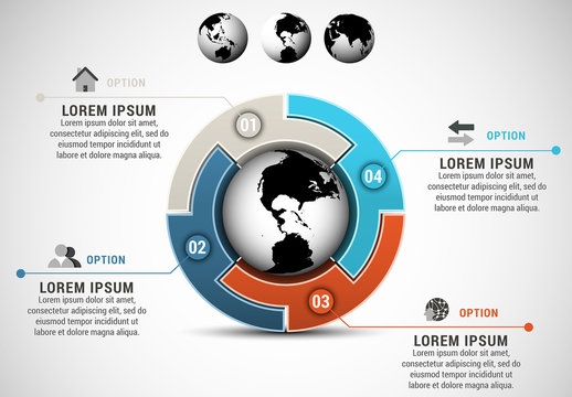 Bordered Globe Infographic