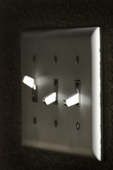 Light or Power Switch on Wall Highlights On and Off