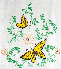 Ukrainian folk embroidery, handmade