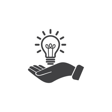 Light Bulb In Hand Icon