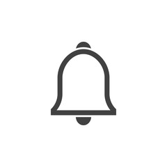Bell sign line vector icon.