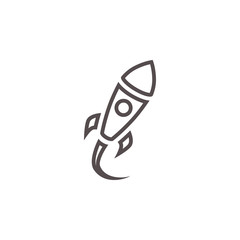 Rocket line icon