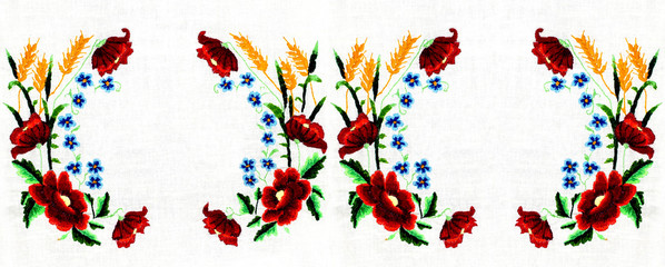 Ukrainian folk embroidery, handmade