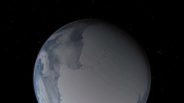 Antarctica Rotates Into View As Seen From Space