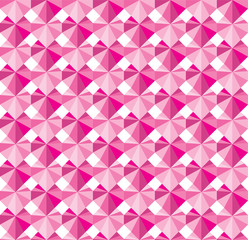 Abstract seamless geometric pattern in the shape of a heart. Shades of pink