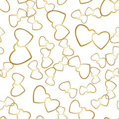 Two Hearts Seamless Pattern Romantic Wrapping Texture