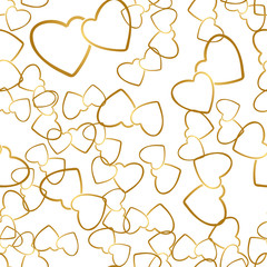 Two Hearts Seamless Pattern Romantic Wrapping Texture