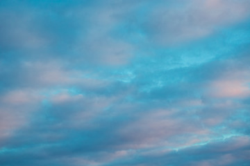 blue sky with clouds closeup