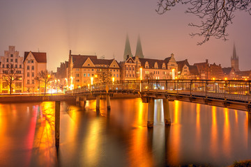 Old Town pier architecture in Lubeck